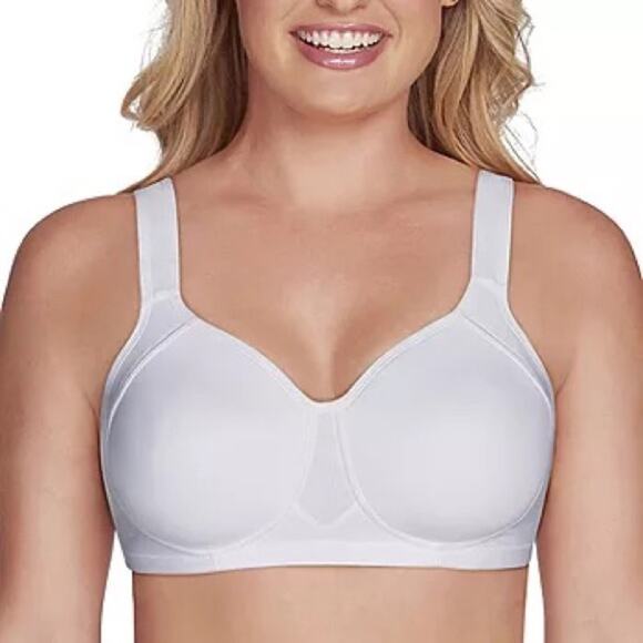 Vanity Fair Full Figure Wire Free Sports Bra white SIZE 44C 71500 - Picture 1 of 5